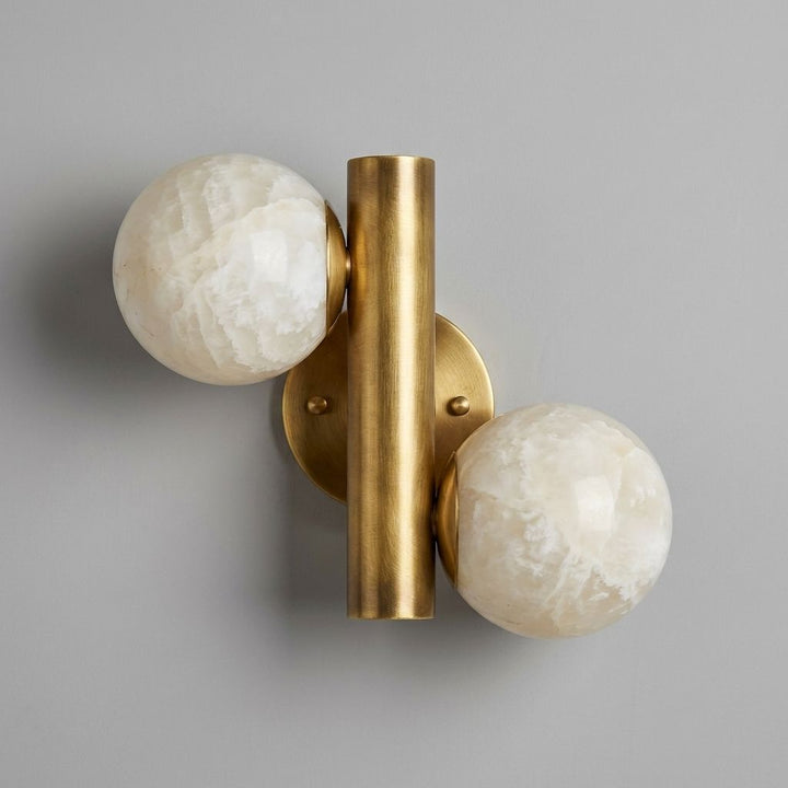 Duo Alabaster Globe Wall Sconce - Vakkerlight