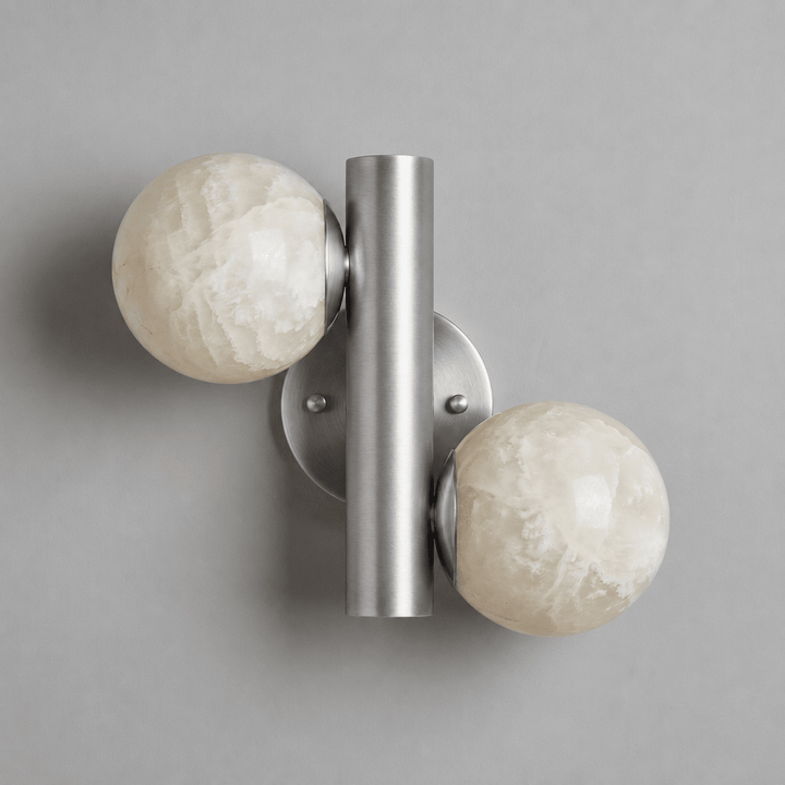 Duo Alabaster Globe Wall Sconce - Vakkerlight