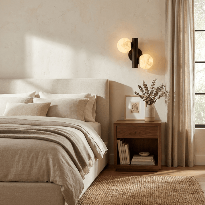 Duo Alabaster Globe Wall Sconce - Vakkerlight