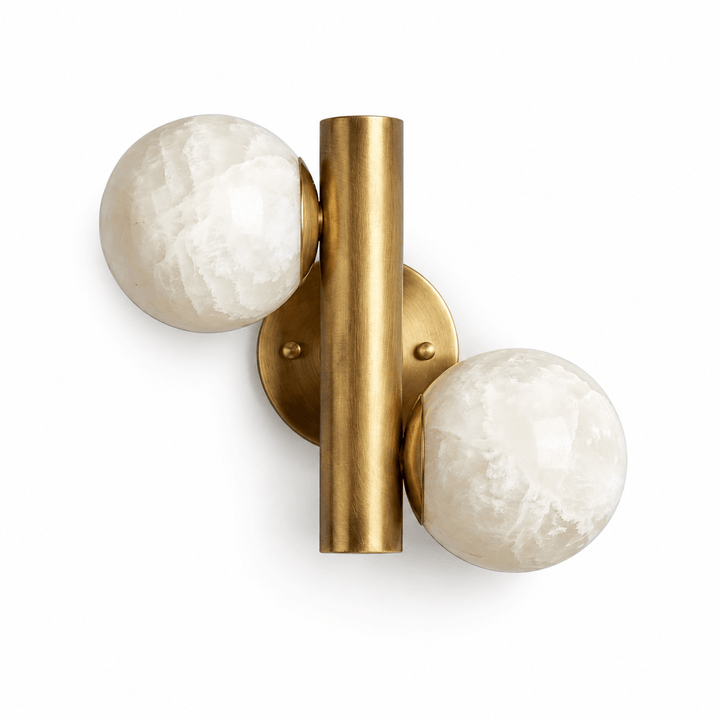 Duo Alabaster Globe Wall Sconce - Vakkerlight