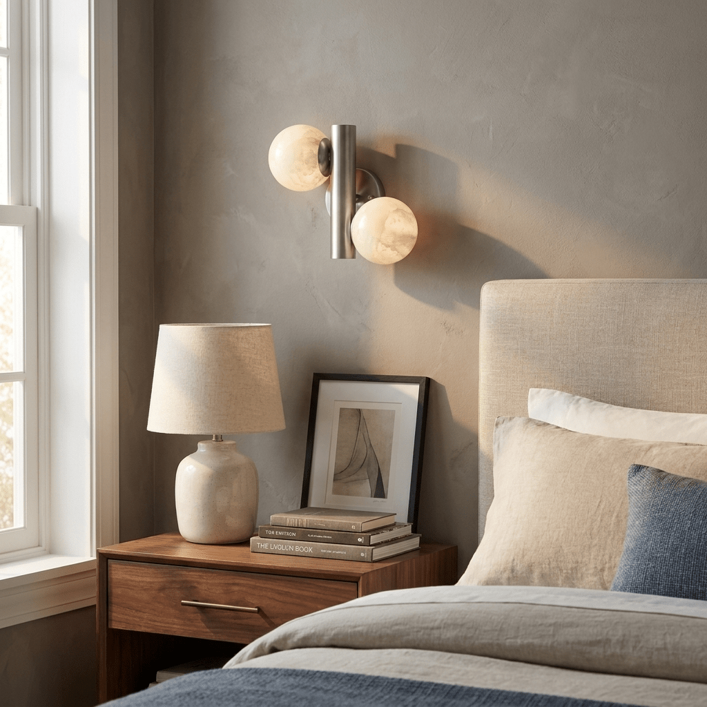 Duo Alabaster Globe Wall Sconce - Vakkerlight