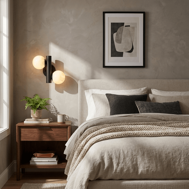 Duo Alabaster Globe Wall Sconce - Vakkerlight