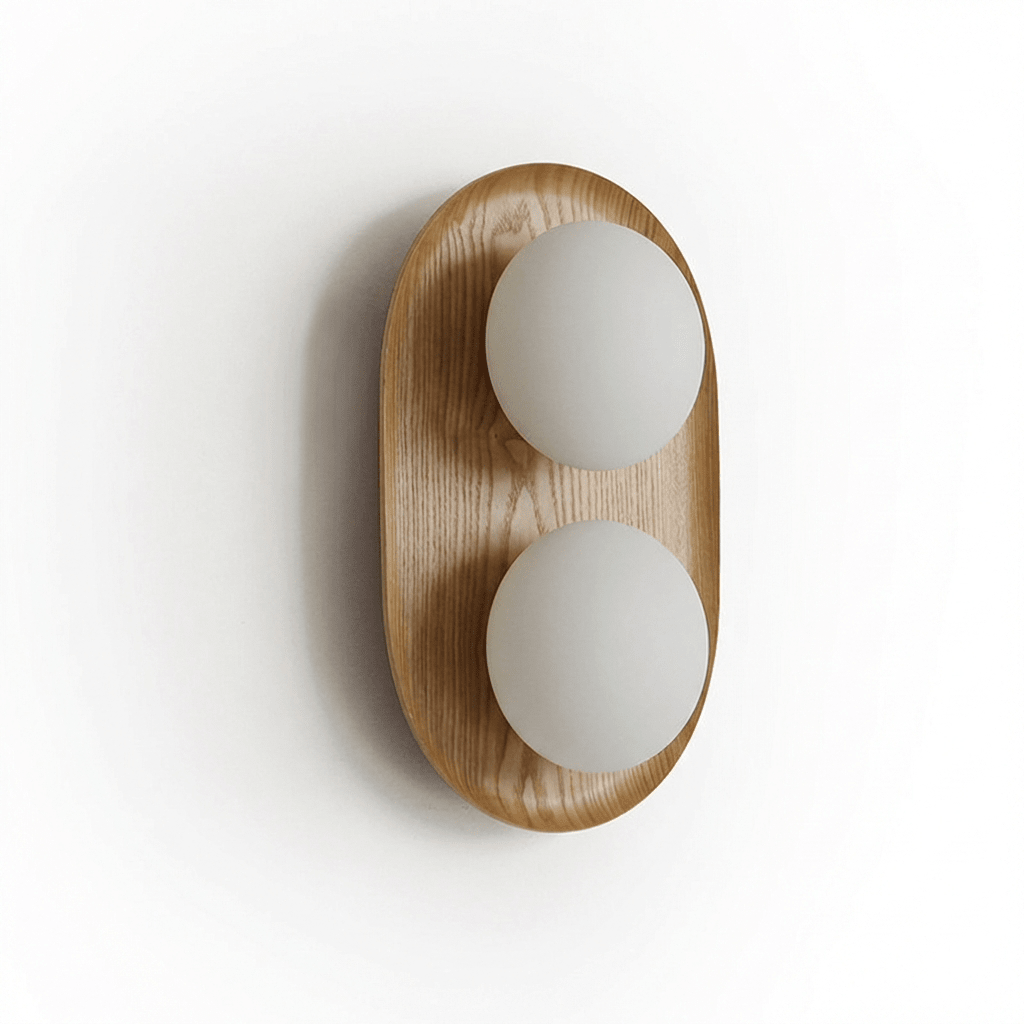 Duo Orb Wood Wall Lamp - Vakkerlight