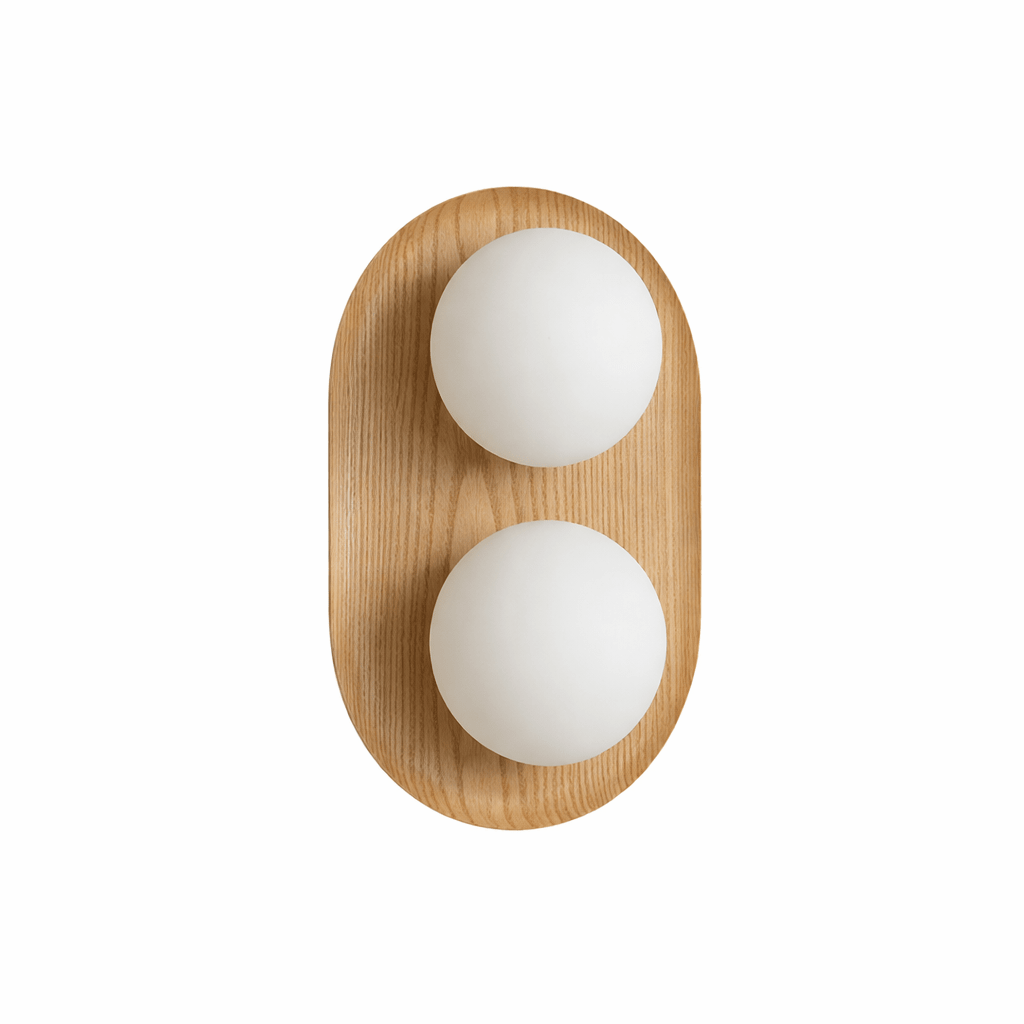 Duo Orb Wood Wall Lamp - Vakkerlight