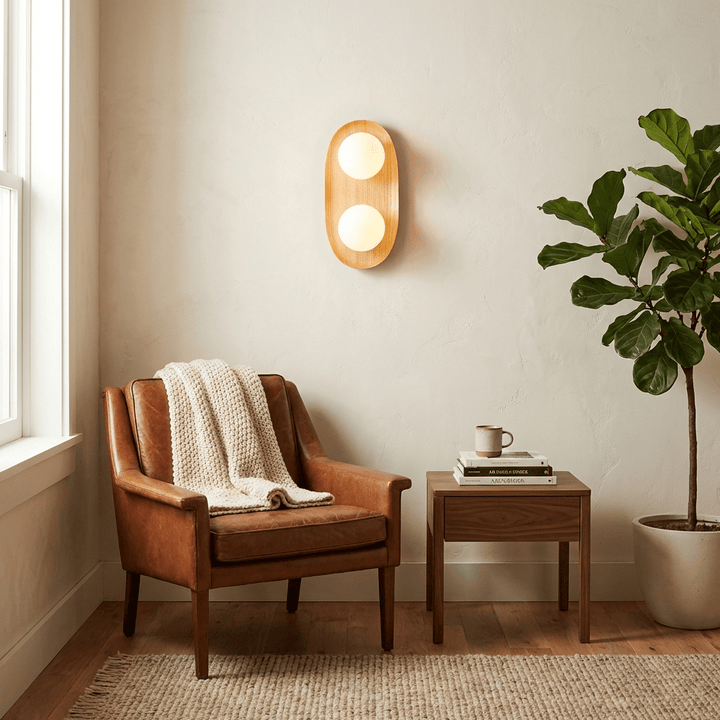 Duo Orb Wood Wall Lamp - Vakkerlight
