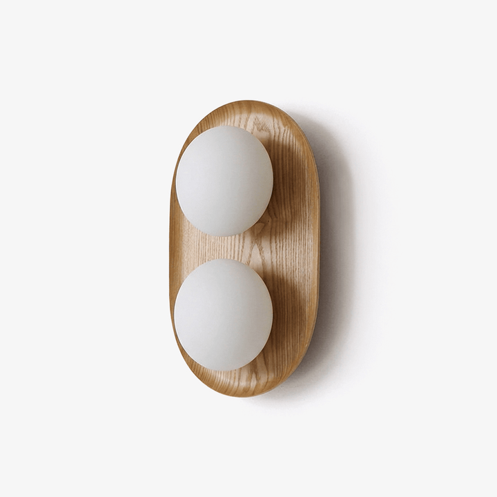 Duo Orb Wood Wall Lamp - Vakkerlight