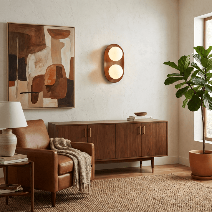 Duo Orb Wood Wall Lamp - Vakkerlight