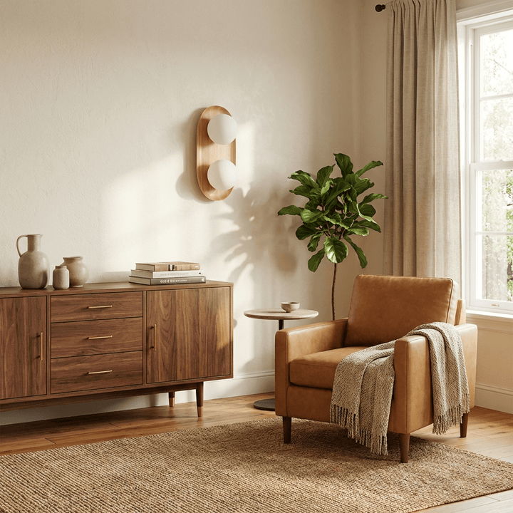 Duo Orb Wood Wall Lamp - Vakkerlight