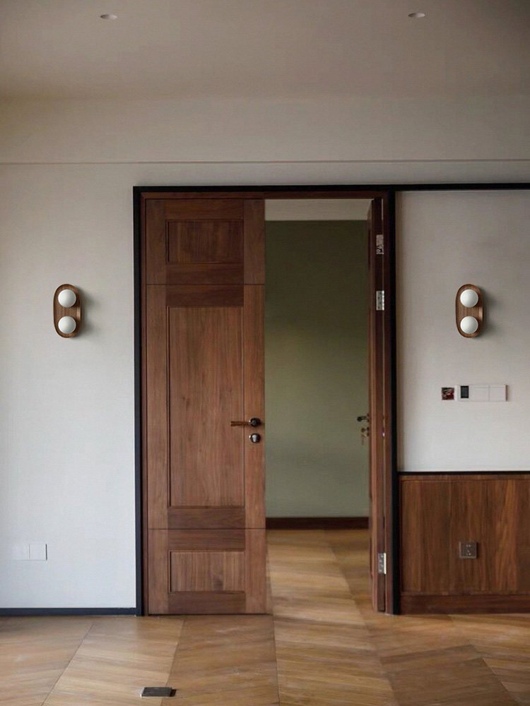 Duo Orb Wood Wall Lamp - Vakkerlight