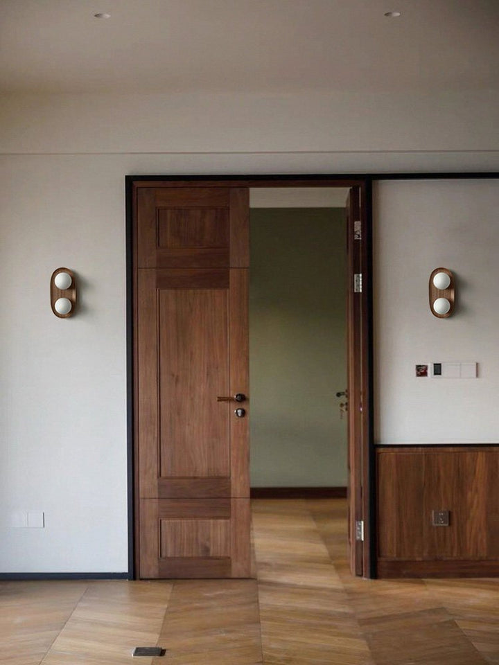 Duo Orb Wood Wall Lamp - Vakkerlight