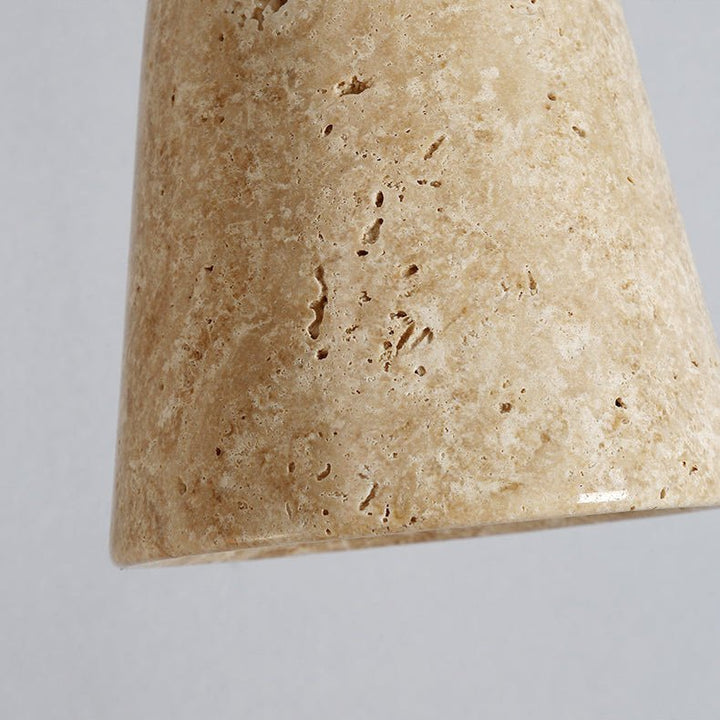 Earthy Travertine Cone Pendant Light - Vakkerlight