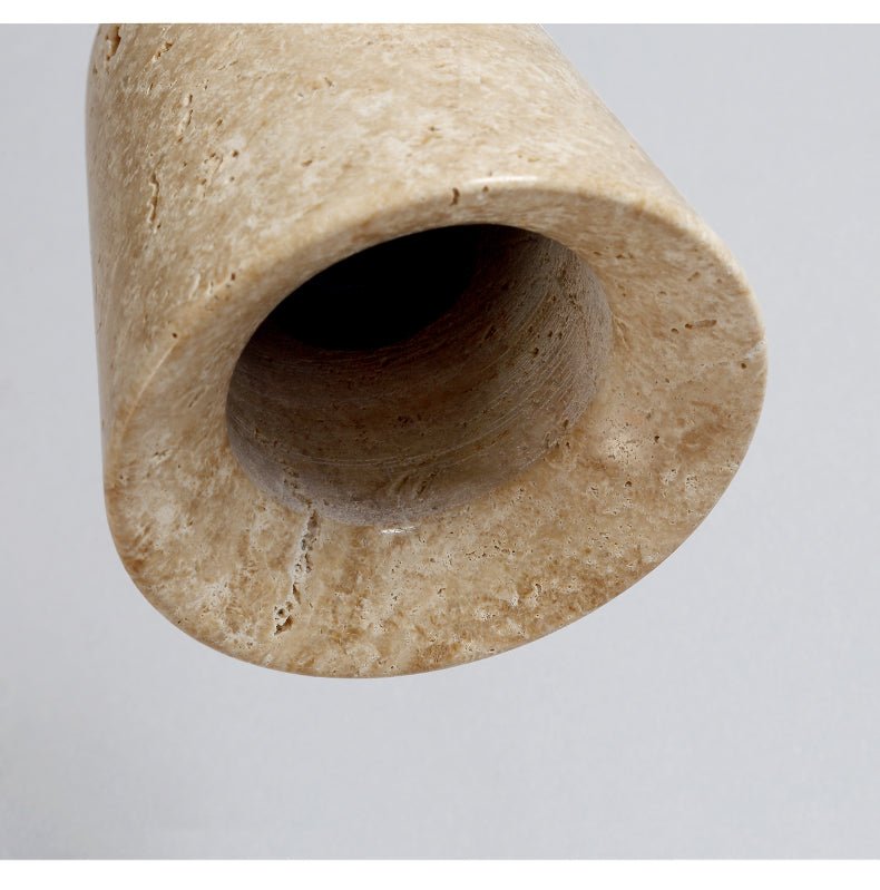 Earthy Travertine Cone Pendant Light - Vakkerlight