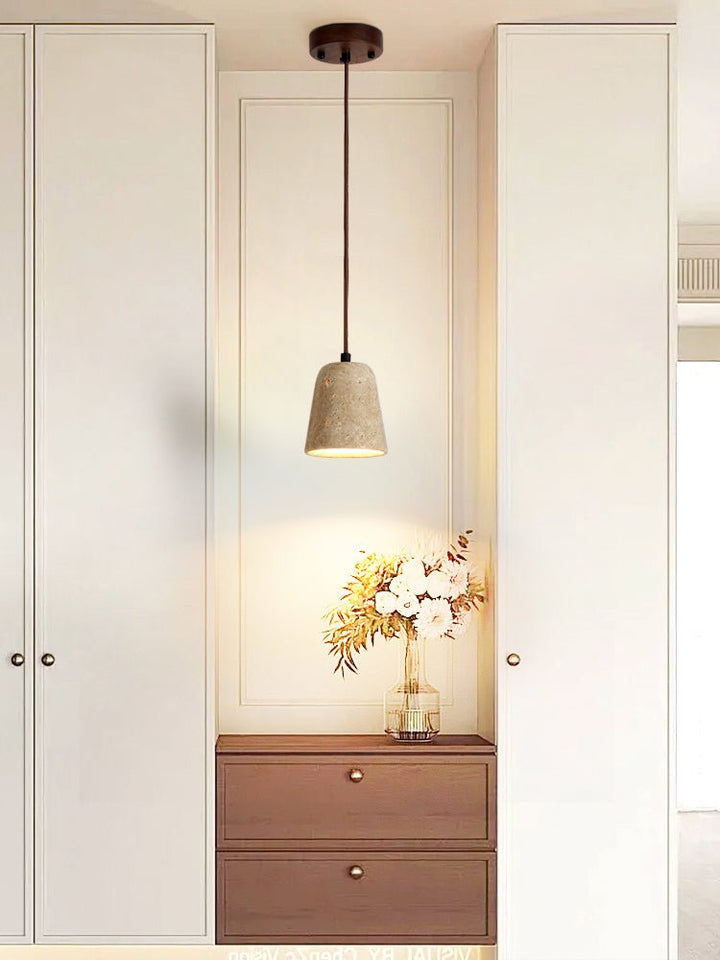 Earthy Travertine Cone Pendant Light - Vakkerlight