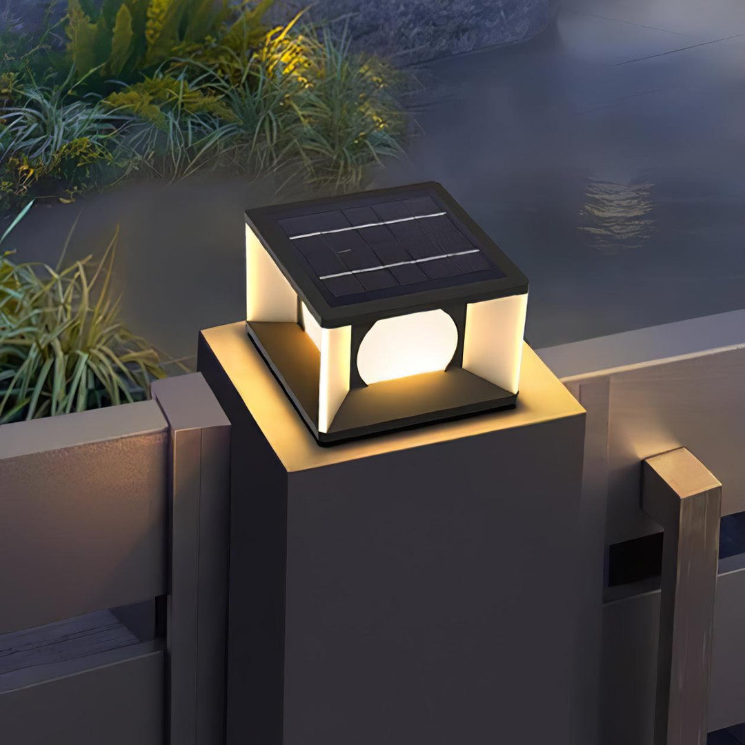 Eclipse Cube Outdoor Post Light - Vakkerlight