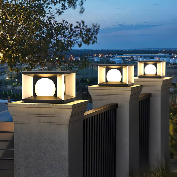 Eclipse Cube Outdoor Post Light - Vakkerlight