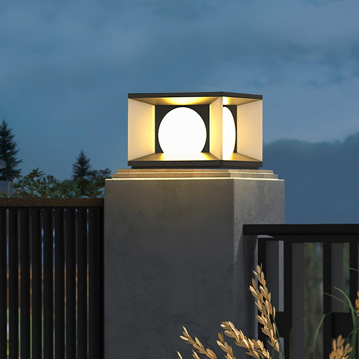 Eclipse Cube Outdoor Post Light - Vakkerlight