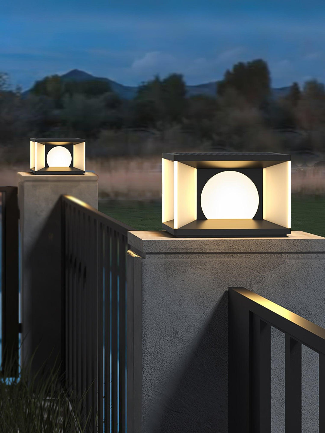 Eclipse Cube Outdoor Post Light - Vakkerlight