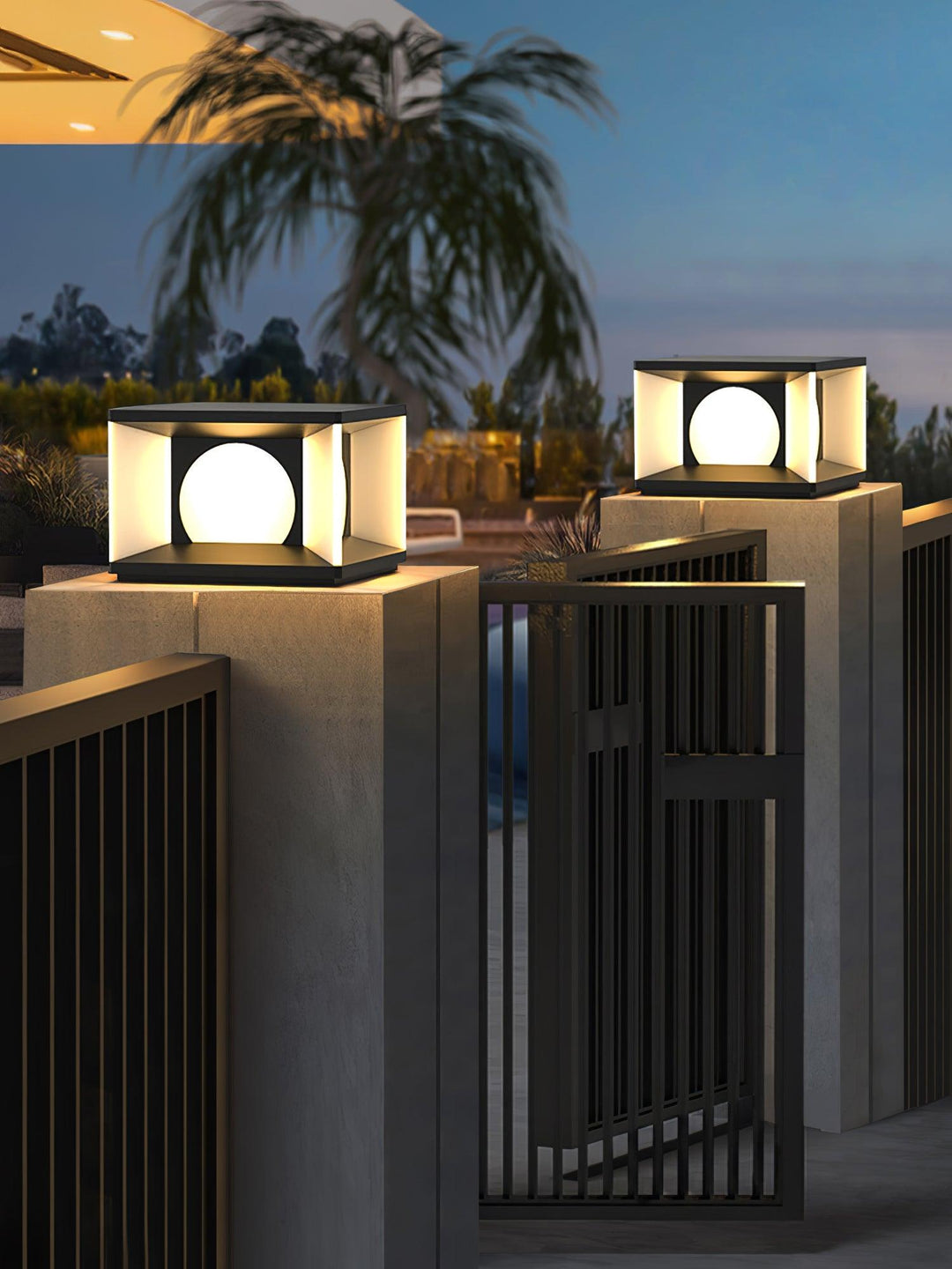 Eclipse Cube Outdoor Post Light - Vakkerlight