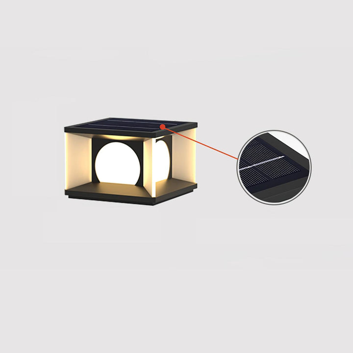 Eclipse Cube Outdoor Post Light - Vakkerlight