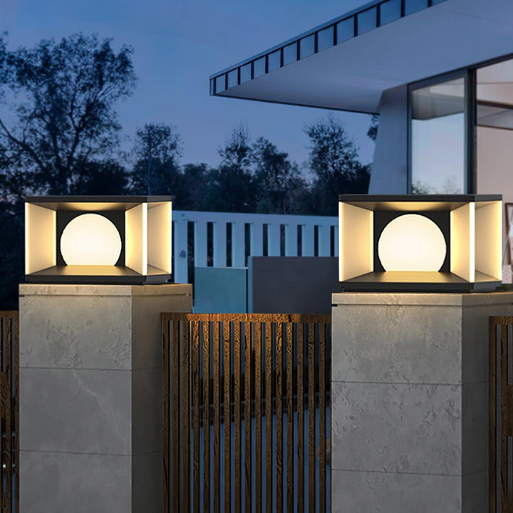 Eclipse Cube Outdoor Post Light - Vakkerlight