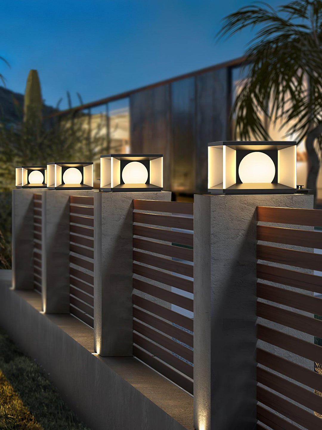 Eclipse Cube Outdoor Post Light - Vakkerlight