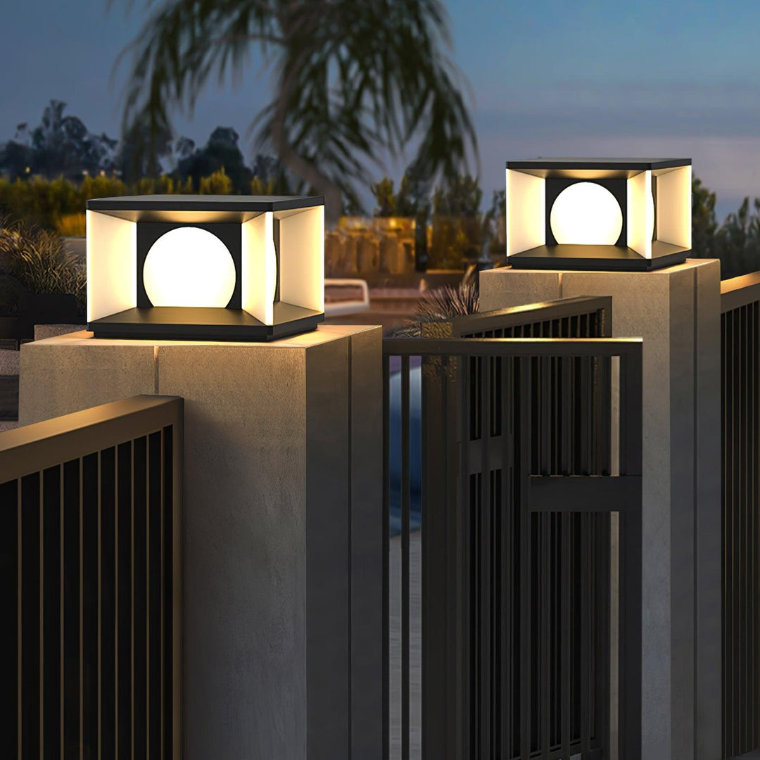 Eclipse Cube Outdoor Post Light - Vakkerlight