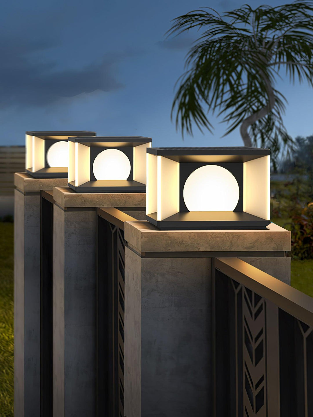 Eclipse Cube Outdoor Post Light - Vakkerlight