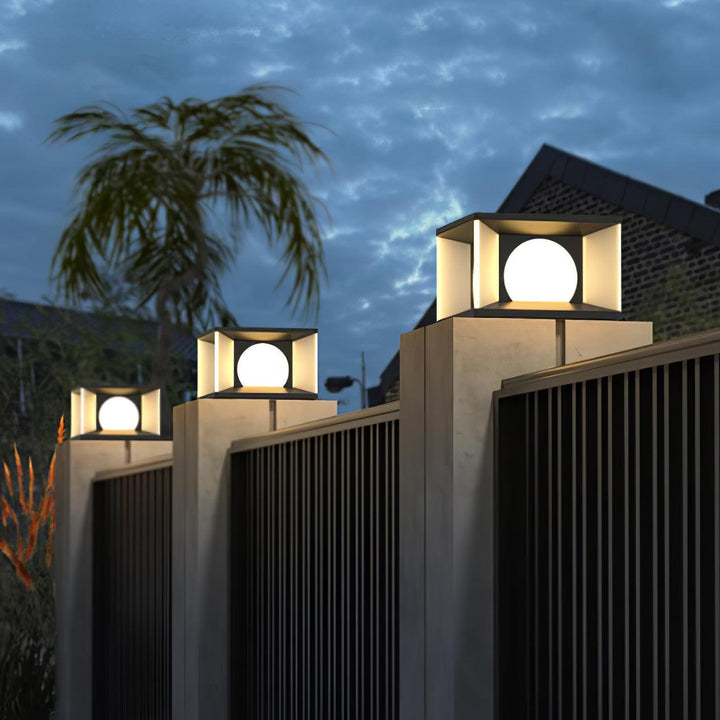 Eclipse Cube Outdoor Post Light - Vakkerlight