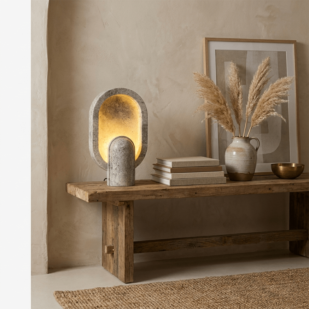 Eclipse Travertine Table Lamp - Vakkerlight