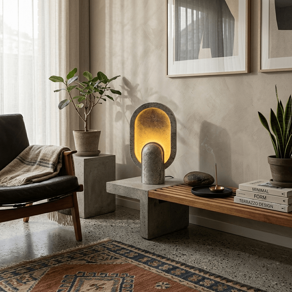 Eclipse Travertine Table Lamp - Vakkerlight