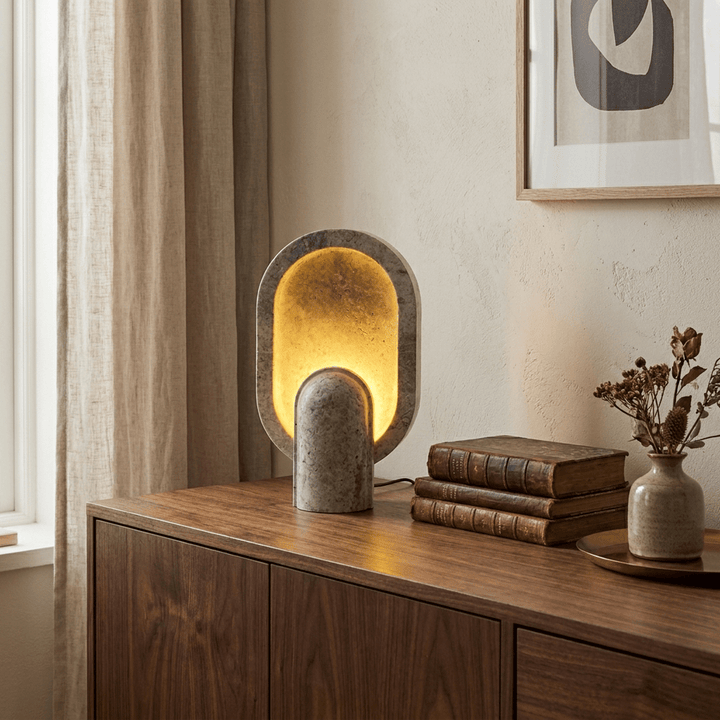Eclipse Travertine Table Lamp - Vakkerlight
