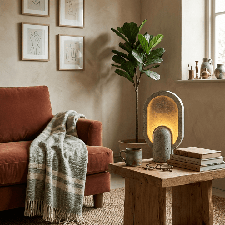 Eclipse Travertine Table Lamp - Vakkerlight