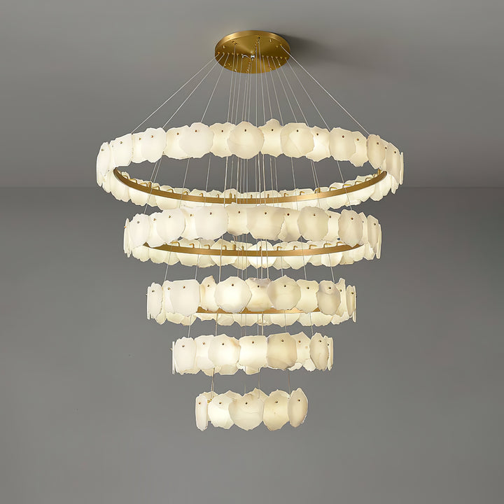 Ecliptica Spiral Alabaster Chandelier - Vakkerlight