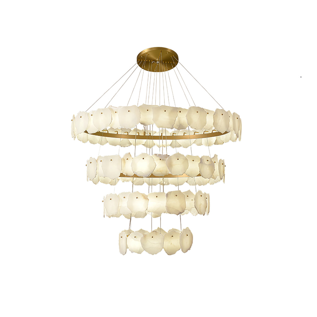 Ecliptica Spiral Alabaster Chandelier - Vakkerlight
