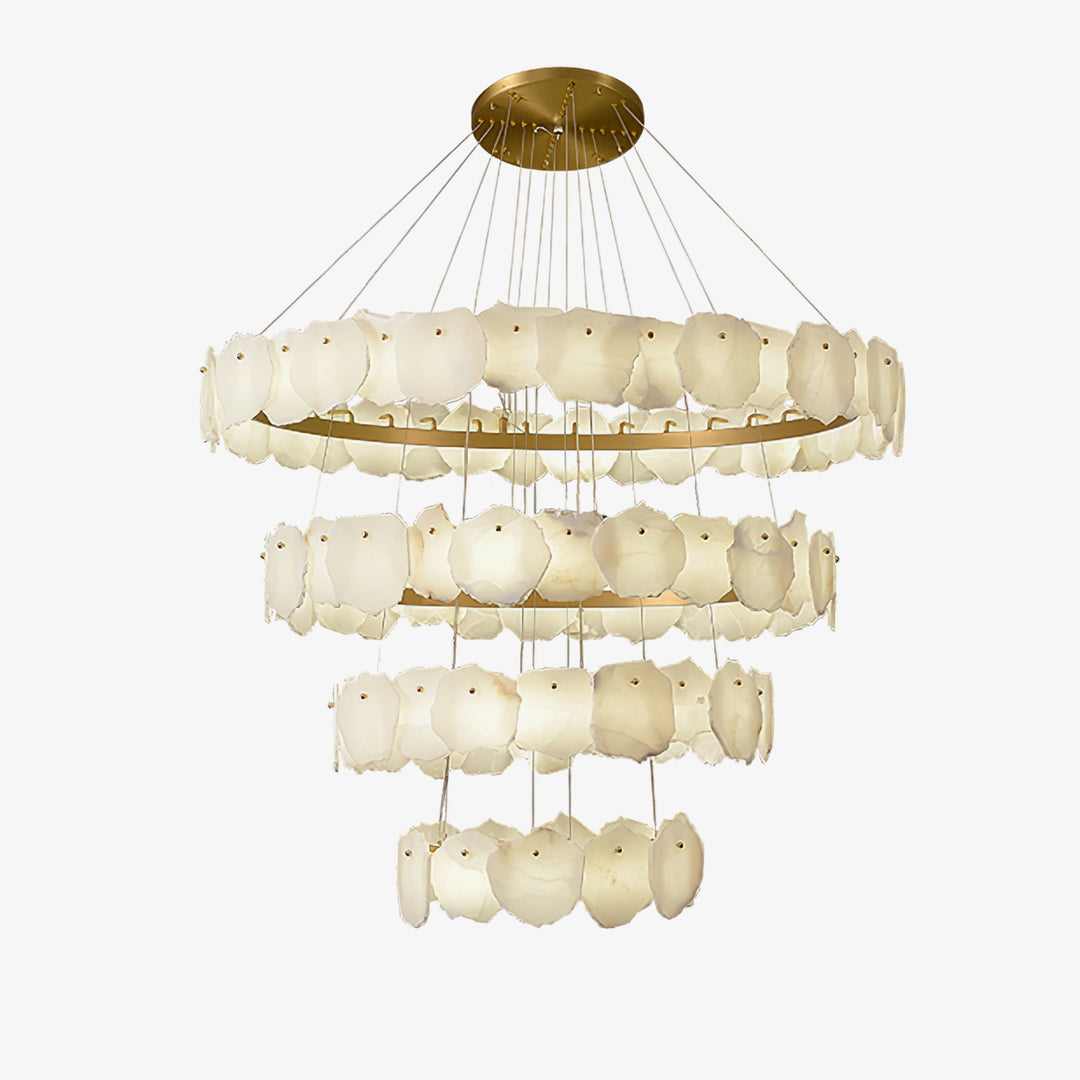 Ecliptica Spiral Alabaster Chandelier - Vakkerlight