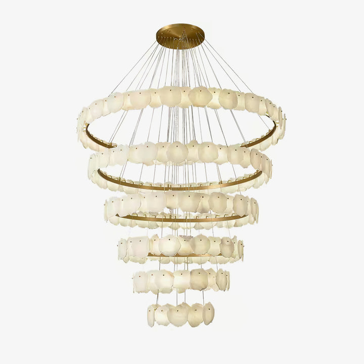 Ecliptica Spiral Alabaster Chandelier - Vakkerlight