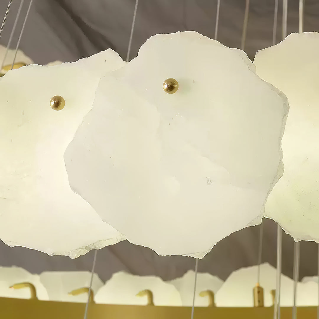 Ecliptica Spiral Alabaster Chandelier - Vakkerlight