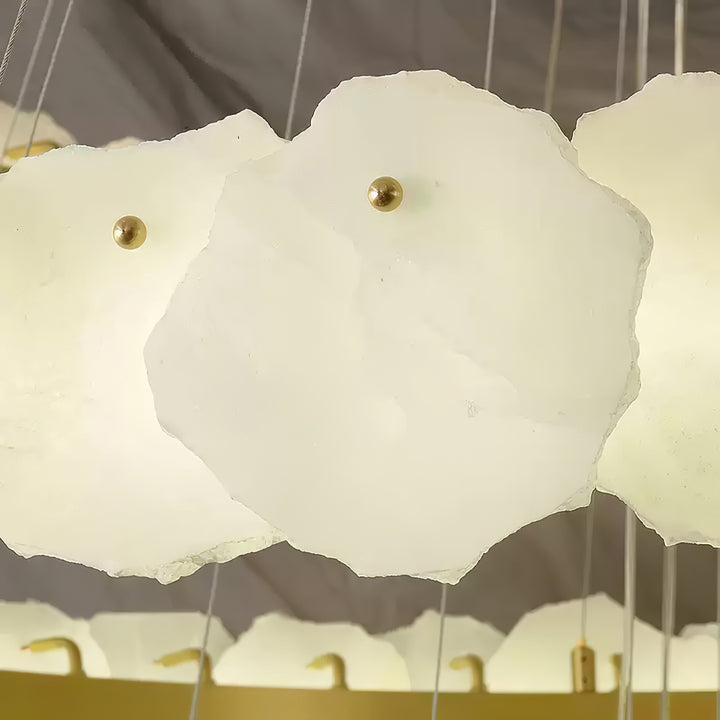 Ecliptica Spiral Alabaster Chandelier - Vakkerlight