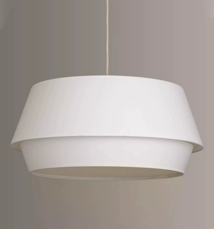 Ecru Two-Tier Linen Pendant Lamp – detail 11