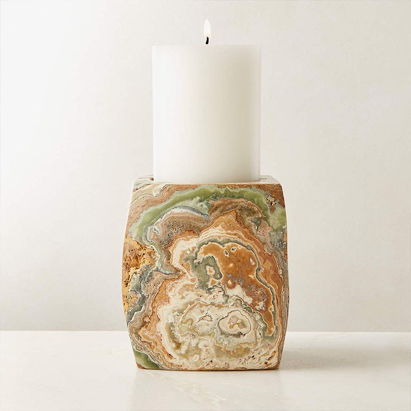 Elara Agate Candle Holder - Vakkerlight