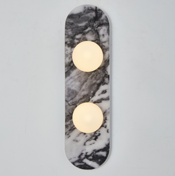Elaria Stone Double Globe Wall Sconce