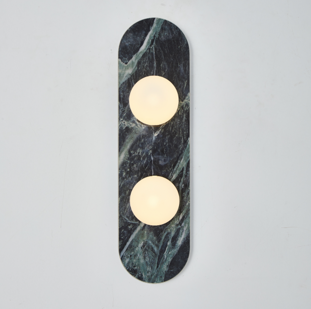 Elaria Stone Double Globe Wall Sconce