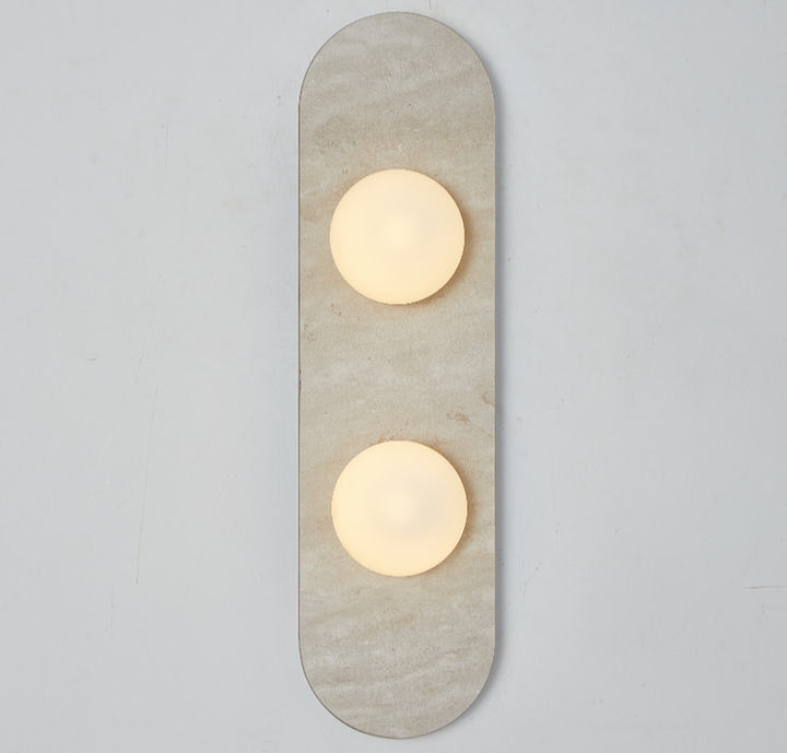 Elaria Stone Double Globe Wall Sconce