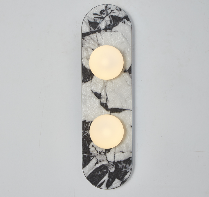 Elaria Stone Double Globe Wall Sconce