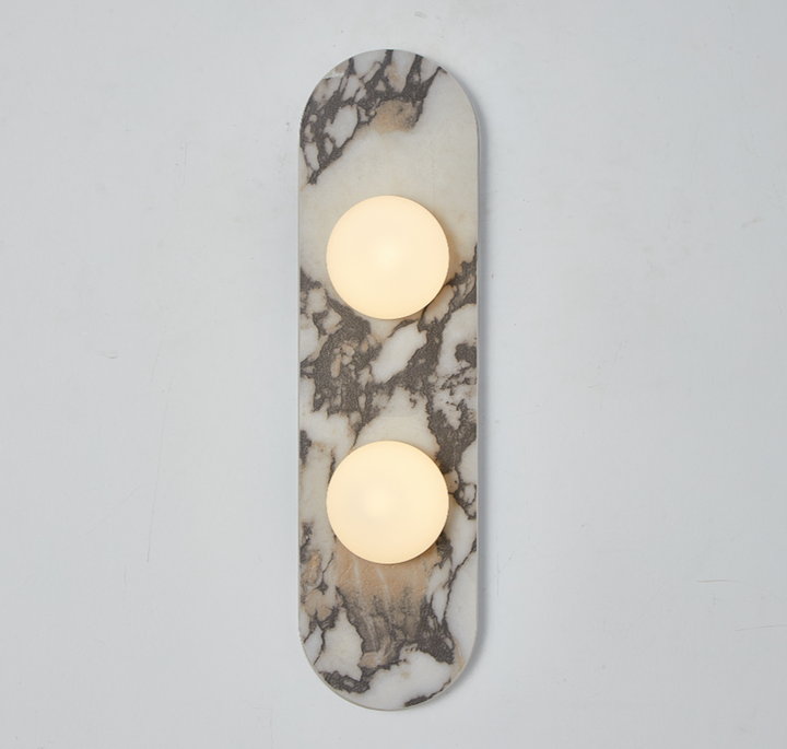 Elaria Stone Double Globe Wall Sconce