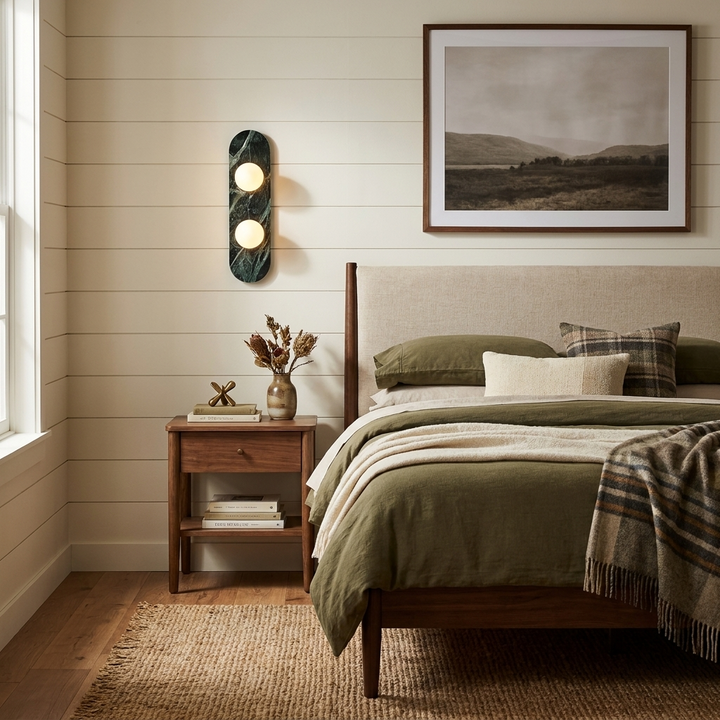 Elaria Stone Double Globe Wall Sconce