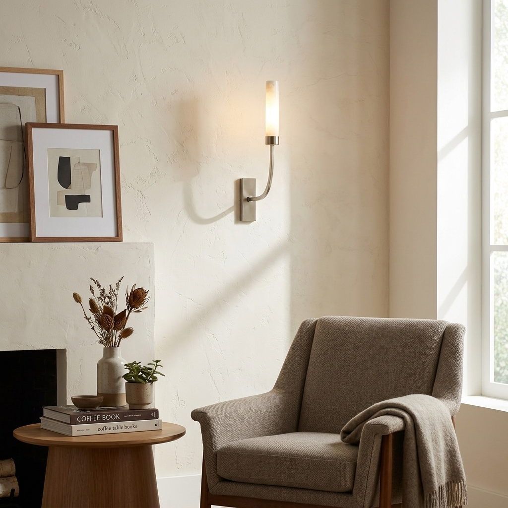Elaris Alabaster Column Wall Sconce