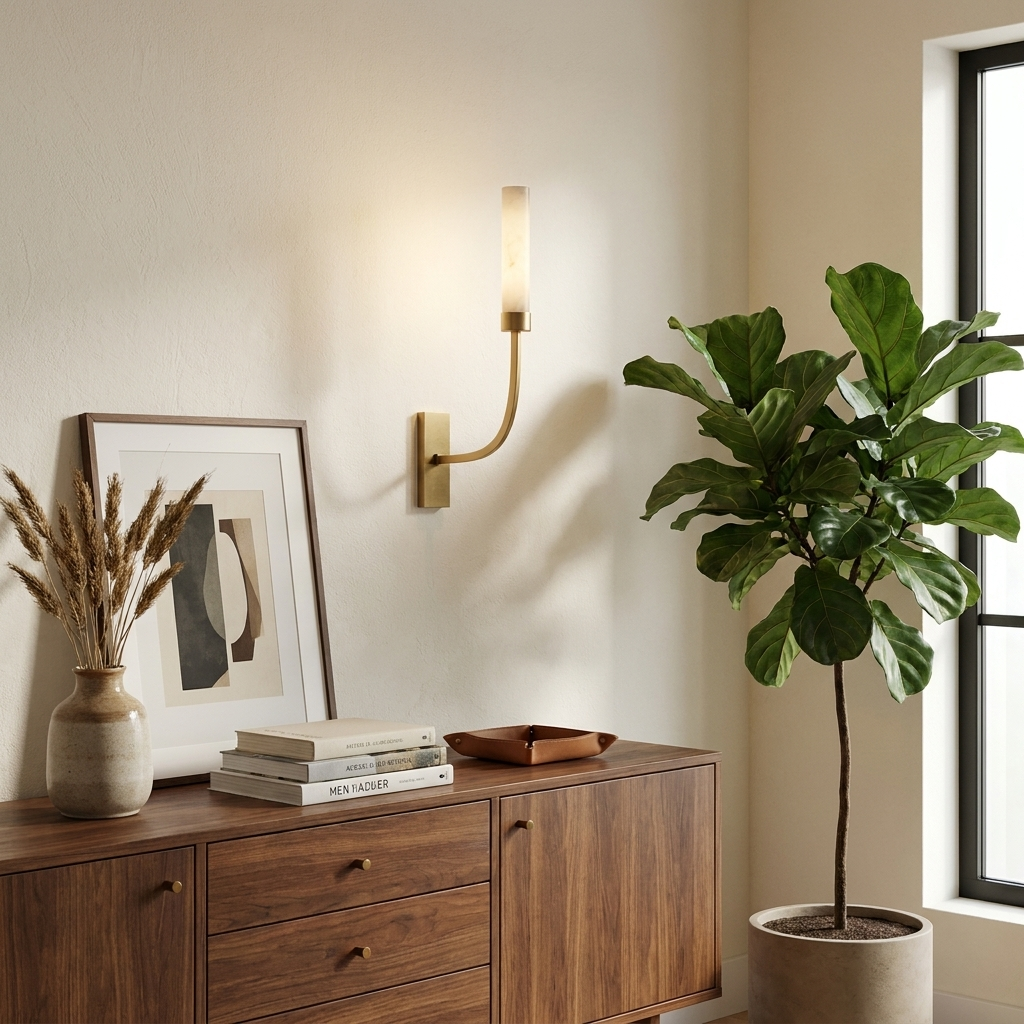 Elaris Alabaster Column Wall Sconce