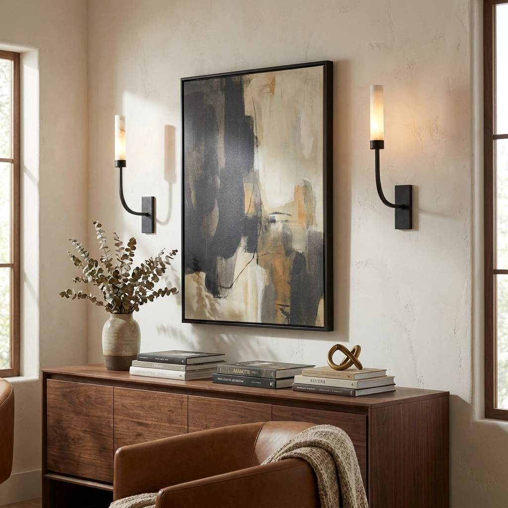 Elaris Alabaster Column Wall Sconce
