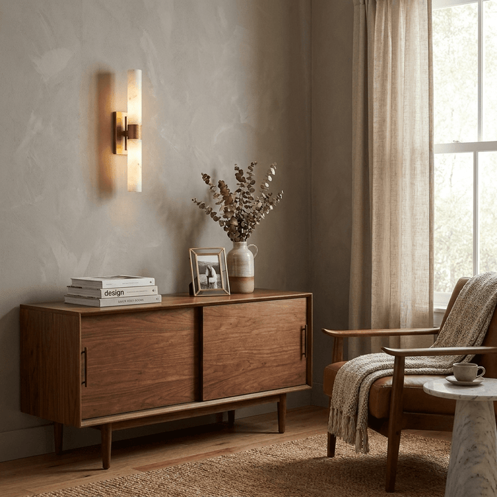 Elaris Alabaster Tube Wall Sconce - Vakkerlight